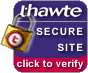 Secure transactions for this website use a thawte certificate to ensure secure transmission of your information.