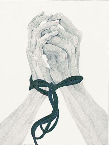 Drawing by Marian Damerell: Bondage