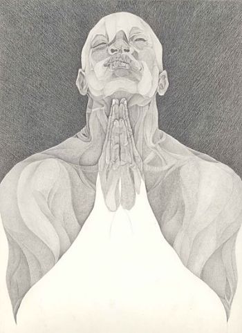 Drawing by Marian Damerell: Prayer