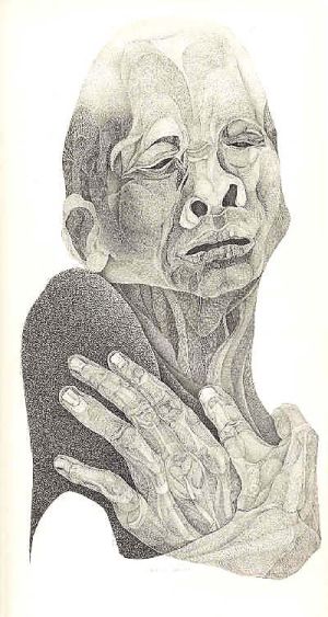 Drawing by Marian Damerell: African Anguish